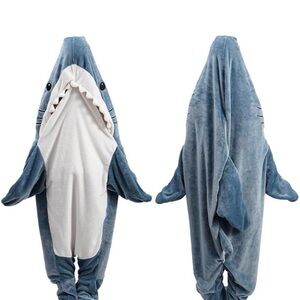Shark Blanket Hoodie Onesie, Adult Shark Blanket, Shark Blanket Hoodie child L